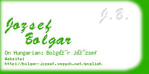 jozsef bolgar business card